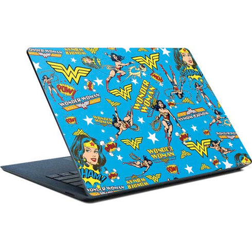 DC Comics Wonder Woman Action pose pattern Surface Laptop Skin